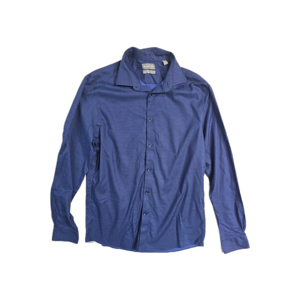 Michael Kors Men's Dres Shirt Blue Button Down Long Sleeves M